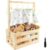 Baby Gift Basket, Wooden Baby Storage Basket with Handle and 5 Clothes Racks, Baby Shower Box Cabinet, Personalised Newborn Basket for Birthdays, Baby Shower, Gift, Christmas, New Parents