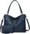VINBAGGE Damen Handtasche Leder Henkeltasche Top Griff Tasche Vintage Weiches Umhängetasche Schultertasche Mit Geldbörse Hobo Damen Taschen für Frauen – Set 2pcs