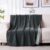 QIYI Waterproof Blanket for Bed Sofa Couch 102 x 153 cm Dark Grey/Light