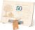 Hestya Money Gift 50 Years of Marriage, Wooden Golden Wedding Gifts, Anniversary Card, Money Gifts, Packaging, 25 x 17 cm, Packaging with Test Tube, Labels, Hemp Rope for Golden Wedding Gifts