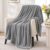Aisbo Cuddly Fluffy Blanket, Grey, Fleece Blanket, 150 x 200 cm, Sofa Blanket, Couch Blanket, Soft Cuddly Blanket, Light Grey for Living Room, Sofa, Couch Blanket, Warm Blanket, XL