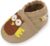 YALION Baby Soft Leather First Walking Shoes Toddler Crawling Shoes Slippers Leather Slippers Baby Shoes with Suede Soles Multicoloured