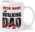 Personalised Dad Gift Idea | Walking Dad | Father Gift Mug for Birth Baby Father’s Day Birthday (330 ml) with Desired Name