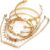 Sprinlot Gold Bangle 7 Pieces Golden Jewellery, Gold Bracelet Women, Gold-Plated and Silver-Plated Women’s Bracelet Set, Indian Jewellery, Chunky Jewellery, Gold Jewellery Women, Smooth Bracelet Set for Women