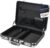 HMF Aluminium Briefcase for Laptops up to 17.3 Inches, Men’s Business Case with Combination Lock, Padded Laptop Compartment and Organiser in Lid, 45 x 33 x 11 cm, Black