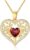 9k Gold Tree of Life Necklace for Women, 375/9ct Real Gold Tree of Life Birthstone Heart Pendant Necklace Jewellery Gifts for Birthday Christmas 40 + 5 cm