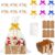 Set of 6 empty cardboard gift baskets, including accessories, Christmas, birthday