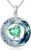 TOUPOP Kette Damen Herz Geburtsstein Sterling Silber Schmuck Geschenk