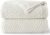 Whale Flotilla Fluffy Chenille Blanket 150 x 200 cm Cream White