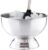 Relaxdays Champagne Cooler Bowl, XXL Ice Cube Tray for Wine, Silver