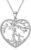 Women’s Tree of Life Necklace 925 Sterling Silver Mother Children Daughter Son Tree of Life Family Heart Pendant Jewellery Gifts for Mum Girls