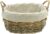 FRANK FLECHTWAREN Wicker Basket with Fabric Insert 30 x 22 x 15 cm