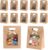 GZRXIOUS Pack of 12 Gift Bags with Window, Block Bottom Bags with Window Made of Kraft Paper, Paper Bags with Viewing Window, Gift Bags with Window for Biscuits, Chocolates, Gifts, Sweets