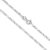Aka Gioielli® – Diamond-coated Figaro Chain 1.7 mm 925 Sterling Silver Rhodium-Plated – Women’s Men’s Necklace Lengths: 40 45 50 55 60 70 cm