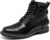Bruno Marc Men’s Motorcycle Boots, Lace-Up Boots, Classic Biker Boots, Casual Shoes with Side Zip