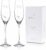 Essence of Love Champagne Glasses with Engraving – Personalised Champagne Glasses, Personalised Wedding Gifts for Newlyweds, Modern Champagne Glasses Set with Name and Date Engraving – Set of 2, 210 ml