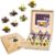 Creano Teelini Tea Flowers in Cup Size, Gift Set in Wooden Tea Box, 12 Blooming Teelini in 8 Varieties – White Tea & Black Tea