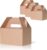Party Favour Boxes, Pack of 24 Kraft Brown Gift Boxes, Hinged Lid Boxes, 15 x 9 x 9 cm