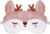 Christmas Reindeer Eye Mask, Cute Animal Funny Rudolph Sleeping Mask, Soft Plush Blindfold, Sleeping Mask, Eye Cover for Children, Adults, Girls, Boys, Girls, Women (Reindeer, White)
