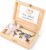 Wooden Wedding Money Gift, Wedding Card, Money Gift Box with Wedding Card, Dried Flowers, Wedding Gifts Personalised for Bride and Groom (World Maps, 15 × 10 × 3.5 cm)