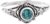 WINDALF Delicate Bohemian Ring Nemesia 7 mm Protection Stone Turquoise Friendship Ring 925 Sterling Silver