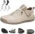 Hand Stitched Leather Shoes Men’s Comfortable Orthopedic Leather Sneakers with Arch Support Spacious Toe Box Non-Slip