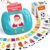 HOMESTEC Toy from 2 Years – German Talking Flashcards 144 Sheets 288 Words, Learning Toy for Preschool Children 2 3 4 5 Years, Gifts for Children’s Birthday, Blue