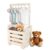 Wooden Gift Basket with Wheels and High Handle, Personalised Basket for Pregnant New Parents. Gift Basket-Moon Car-DE