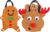Zegaqae Christmas Candy Bags, Pack of 2 Festive Felt Storage Bags – Felt Treat Bags with Carry Handles | For Family and Friends, Neighbours, Colleagues and Children