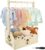 Hölz Baby Basket Gift with Handle and 5 Children’s Hangers, Baby Shower Cupboard, Multi-Purpose Baby Storage Box, Baby Basket, Newborn for Birthdays, Baby Showers, Christmas, New Parents