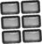 Pack of 6 Black Tin Tins with Transparent Window, Rectangular Storage Boxes for Gifts, Biscuits, Craft Supplies, Portable Metal Boxes with Easy to Open, Pack of 6