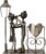 Michel Toys Dance Couple Bottle Holder with Lantern for Tea Light Candle, Metal, Silver