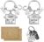 Pack of 2 Key Chains House, 2026 Key Fob Home Housewarming Gifts Home New Home Gift Home Sweet Home with Envelope and Blank Card