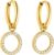 PURELEI® Closed Glow Earrings – Women’s Earrings Made of Durable Stainless Steel – Waterproof Earrings Women – 1.4 cm Diameter – Fashion Jewellery for Your Individual Look