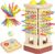 Ainiv Pack of 32 Colourful Wooden Sticks Dice Game Fine Motor Skills Games