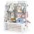 BAMBOOHOMIE Newborn Gift Wooden Crate, Baby Gift Basket with Handle, Bamboo Decor Box, Clothes Rack and Storage Box for Babies, Dolls and Pets (White, Large)