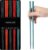 5 Pairs Fibreglass Chopsticks, Premium Japanese Reusable with Pattern, Gift Set for Sushi, Asian Dishes, Dishwasher Safe (5 Colours)