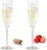 Leonardo Champagne Glasses Set of 2 200 ml – Personalised Champagne Glass with Engraving – Love Glass Heart 1 – Shockproof & Soundful – High-Quality TEQTON Crystal Glass for Sparkling Wine