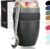 Milu Cereal Cup to Go, 400 ml, MüsliMax, Plastic Yoghurt Cup for Cereal, Leak-Proof Cup with Spoon for Yoghurt/Porridge (Black)