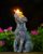 Yeomoo Solar Dog Figure with Butterfly Decoration for Outdoors, Garden Gift