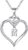 TINGN Women’s Heart Necklace, Gold Silver, 14K Gold/White Gold Plated Initial Chain, Women’s Cubic Zirconia Heart Pendant, Letter Chain, Anniversary, Birthday Gifts for Her, Wife, Girlfriend, Mum