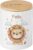 Personalised Bamboo Money Box with Name, Cute Lion Crown Design, Gift Children Birth Christening, Boys Baby Piggy Bank, Cute Wish Filler