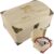 Birth Treasure Chest with Footprints – Treasure Chest Engraved with Birth Data – Personalised with Name, Date, Weight, Size – Gift for Birth Boy / Girl, Money Gift Wrapping