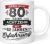 Gift Mug for 80th Birthday – Ich bin nicht 80, Ich bin 18 mit 62 Jahre Erfahrung | Mug with Funny Saying as a Gift Idea Ceramic 330 ml