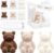36 Pieces Bear Baby Shower Gifts, Bear Soap Party Favors with Thank You Cards and Boxes for Baby Shower Decoration, Guest Gift, Wedding Supplies (White and Brown)