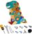 Montessori Toy from 3 Years, Busy Board Dino Screw Board Wooden