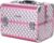 SONGMICS Pink MDF ABS Plastic Folding Compartments Cosmetic Box