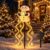 Christmas Bells Solar Garden Light LED Warm White Waterfall Fairy Lights