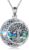 YAFEINI Tree of Life Necklace S925 Sterling Silver Crystal Tree of Life Pendant Necklace Celtic Knot Tree of Life Jewellery for Women Gifts