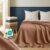 Blumtal Tagesdecke Baumwolle 220×240 cm – Musselin Decke Oeko-TEX Zertifiziert – Bettüberwurf 220×240 – Couch Überwurf – Kuscheldecke Baumwolle 100% – Überwurf Bett – Tagesdecke Couch in Copper
